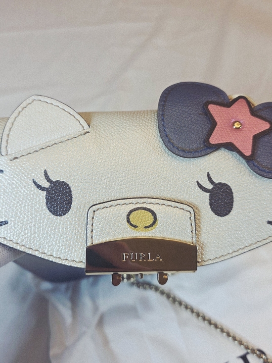 Furla Handbags - Furla x Hello Kitty Metropolis Mini Leather Crossbody Bag White Blue. Dust Bag
